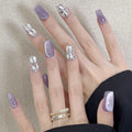 Press-On Nail Set Glossy Decorative Custom Fit