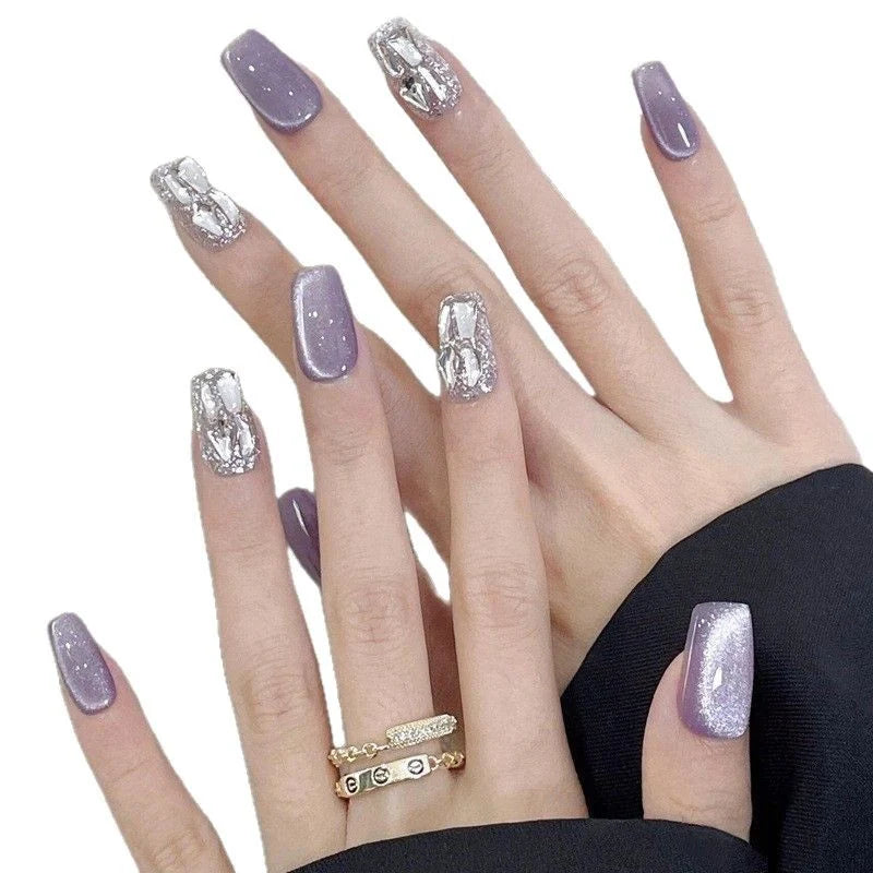 Press-On Nail Set Glossy Decorative Custom Fit