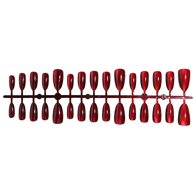Press-On Nail Set Glossy Finish 30-Piece
