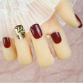 Press-On Nail Set Glossy Finish & Gem Accents