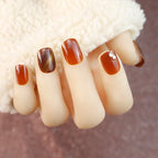 Press-On Nail Set Glossy Finish No Glue