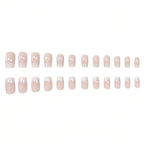 Press-On Nail Set Glossy French Tip No Glue