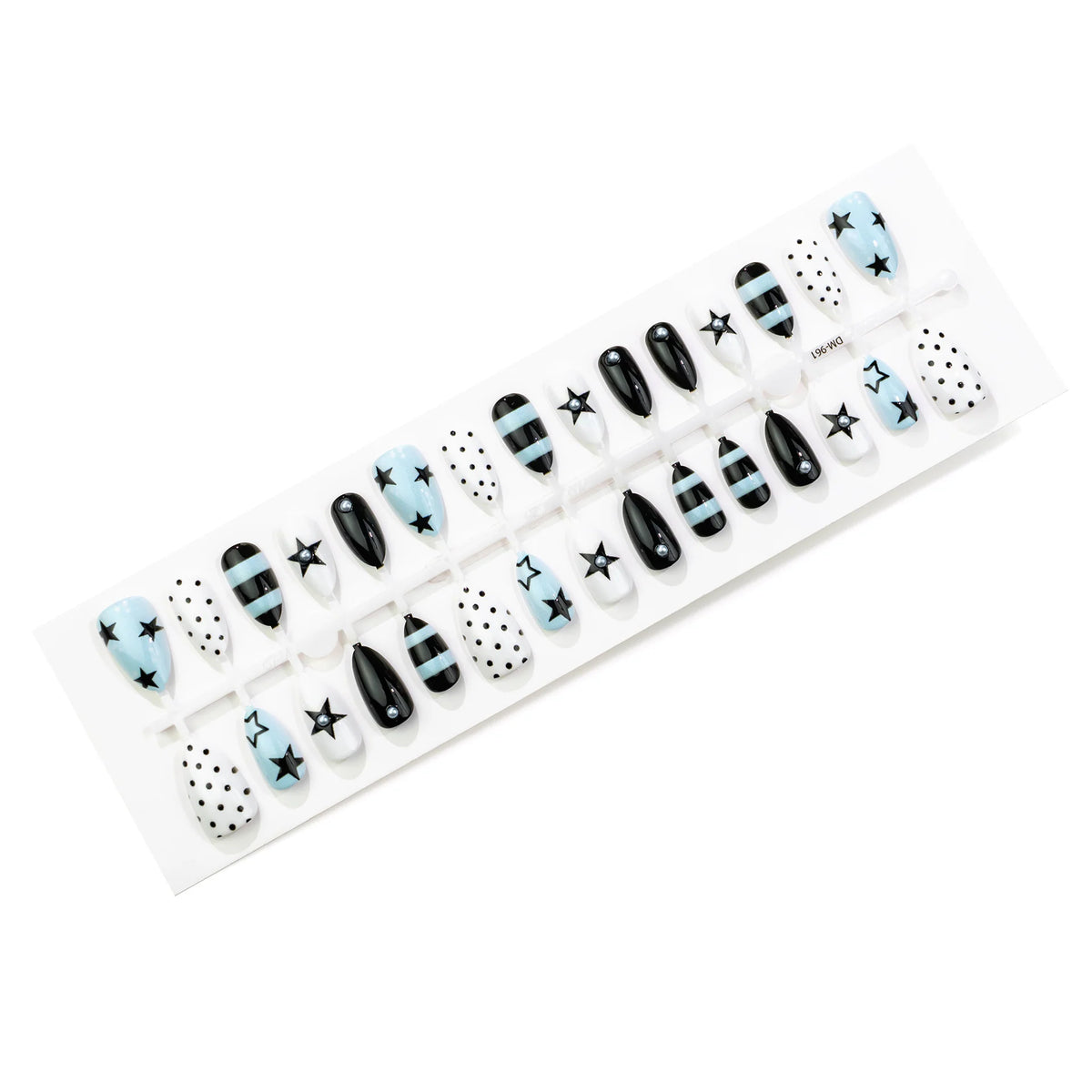 Press-On Nail Set Glossy Gel Finish 24 Pieces