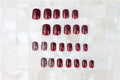 Press-On Nail Set Glossy & Glitter Reusable Adhesive Pads