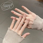 Press-On Nail Set Glossy Gradient No Glue Multiple Sizes