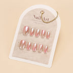 Press-On Nail Set Glossy Gradient No Glue Multiple Sizes
