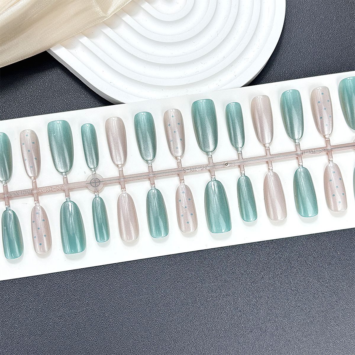 Press-On Nail Set Glossy Gradient Peel & Stick Multiple Sizes