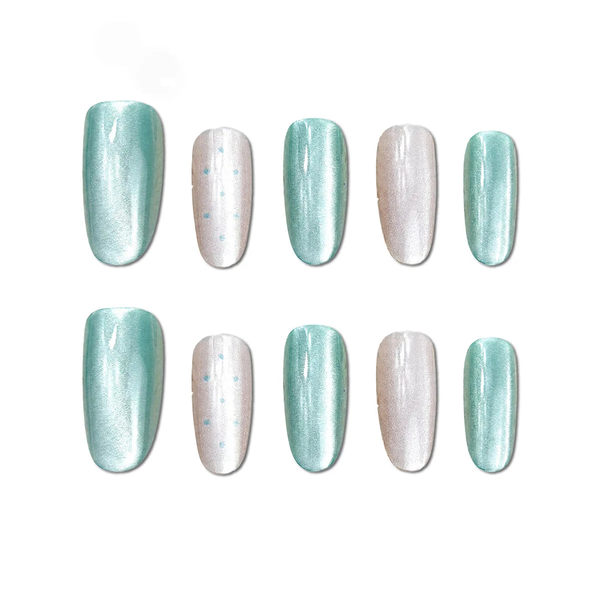 Press-On Nail Set Glossy Gradient Peel & Stick Multiple Sizes