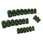 Press-On Nail Set Glossy Green Reusable Set Of 24