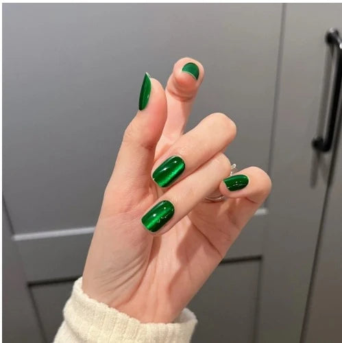 Press-On Nail Set Glossy High-Shine Adhesive Tabs