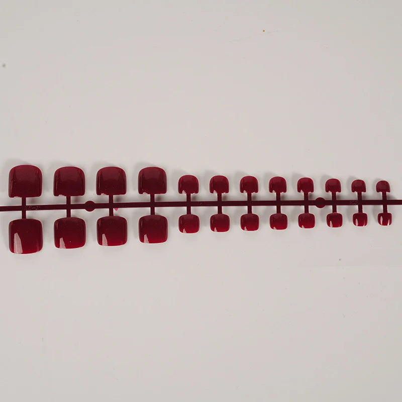 Press-On Nail Set Glossy High-Shine Multiple Sizes