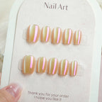 Press-On Nail Set Glossy High-Shine Self-Adhesive & Reusable