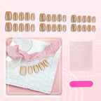 Press-On Nail Set Glossy High-Shine Self-Adhesive & Reusable