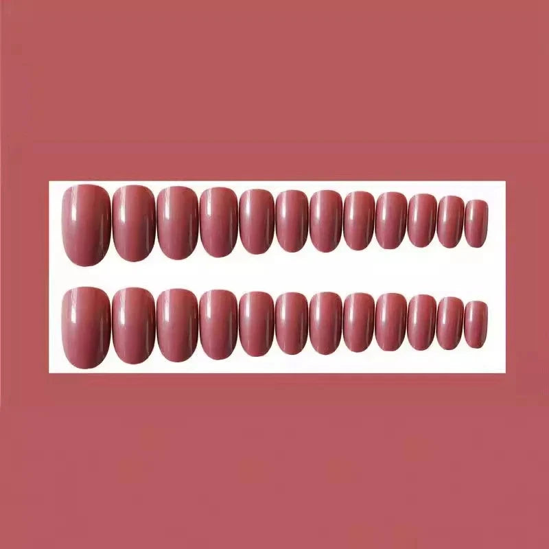 Press-On Nail Set Glossy Long-Lasting Easy Apply