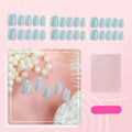 Press-On Nail Set Glossy Multi-Dimensional Adhesive Tabs & Applicator