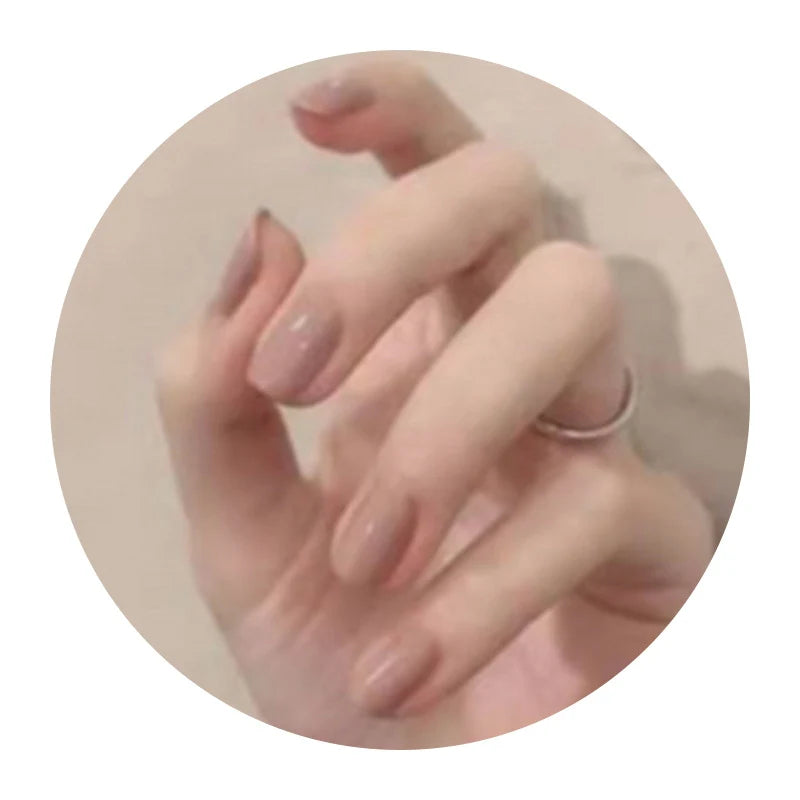 Press-On Nail Set Glossy Ombre Adhesive Tabs
