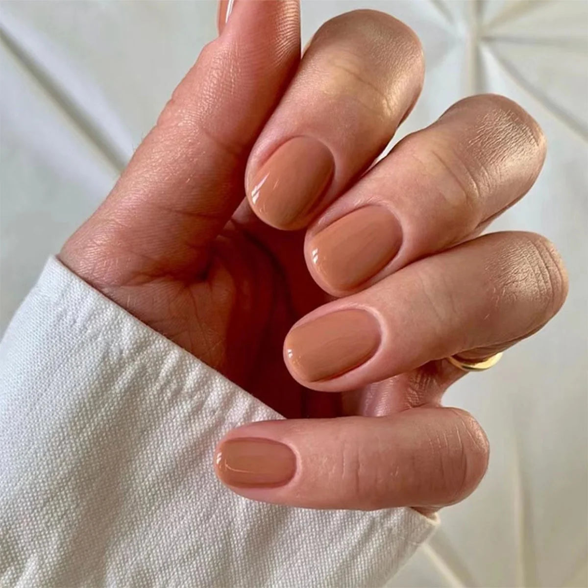 Press-On Nail Set Glossy Ombre Adhesive Tabs