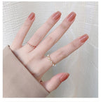 Press-On Nail Set Glossy Ombre Adhesive Tabs