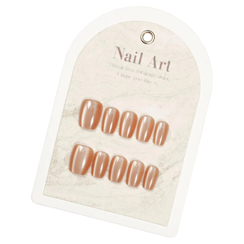 Press-On Nail Set Glossy Ombre Easy & Reusable