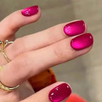 Press-On Nail Set Glossy Ombre Reusable