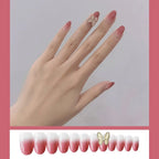 Press-On Nail Set Glossy Ombre Reusable Easy Application