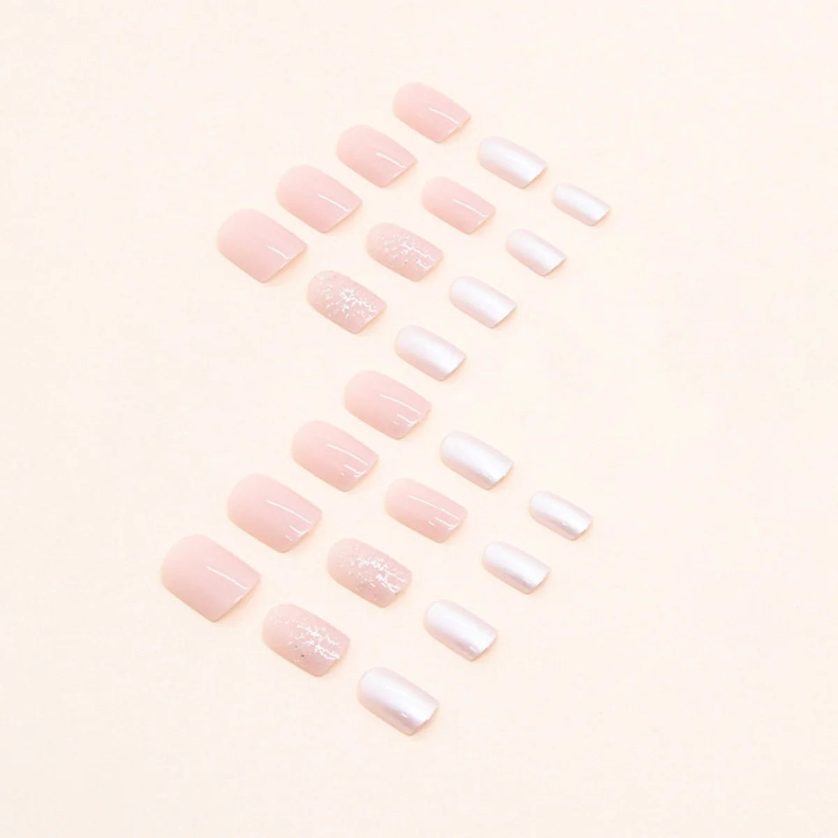 Press-On Nail Set Glossy Peel & Stick Long-Lasting