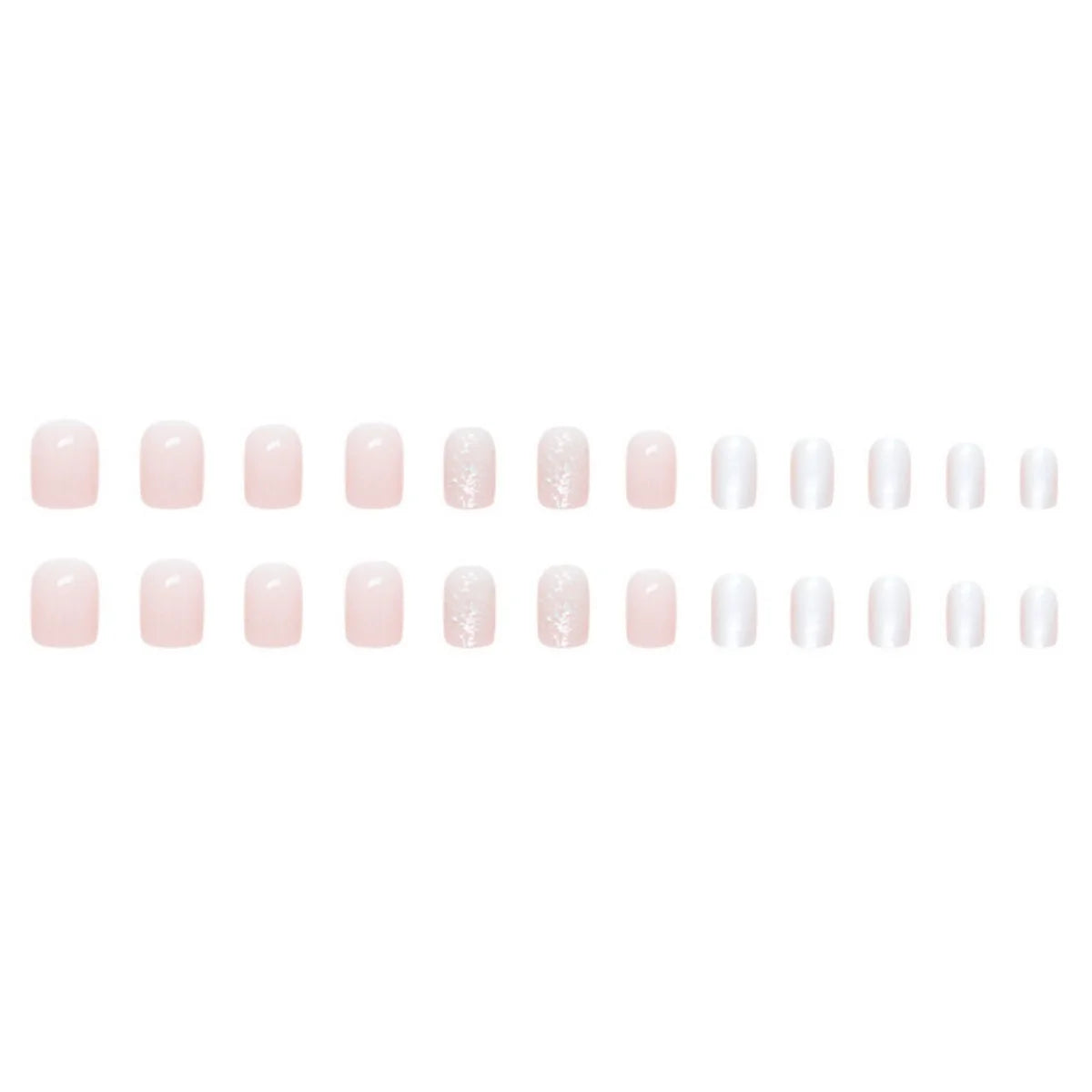 Press-On Nail Set Glossy Peel & Stick Long-Lasting
