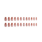 Press-On Nail Set Glossy Purple Easy Application