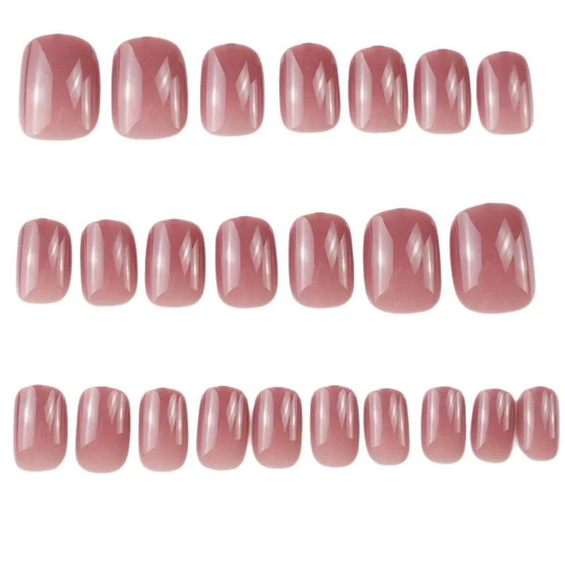 Press-On Nail Set Glossy Reusable & Chip-Resistant