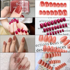 Press-On Nail Set Glossy Reusable Long-Lasting