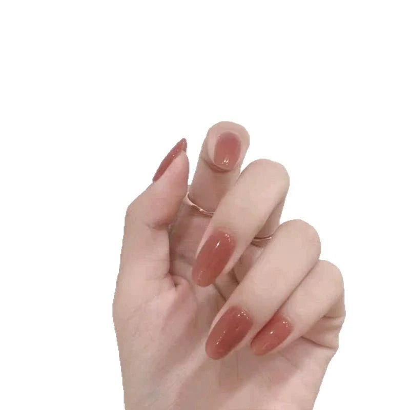 Press-On Nail Set Glossy Reusable Long-Lasting