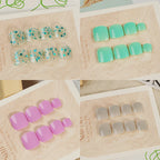 Press-On Nail Set Glossy Reusable Multiple Sizes