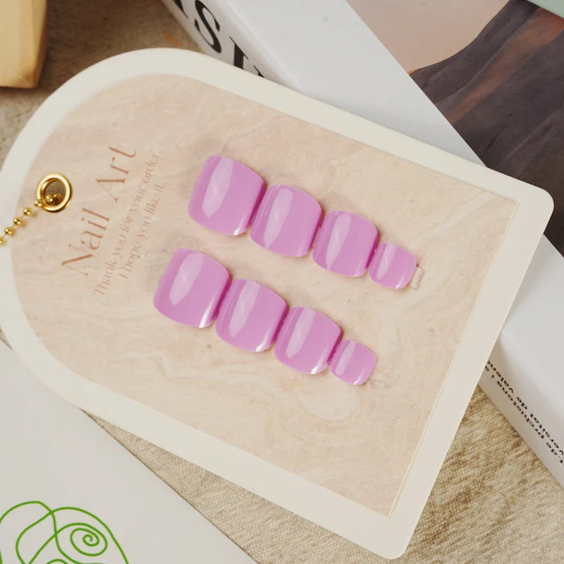 Press-On Nail Set Glossy Reusable Multiple Sizes