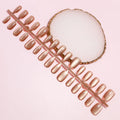 Press-On Nail Set Glossy Reusable No Glue