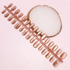 Press-On Nail Set Glossy Reusable No Glue