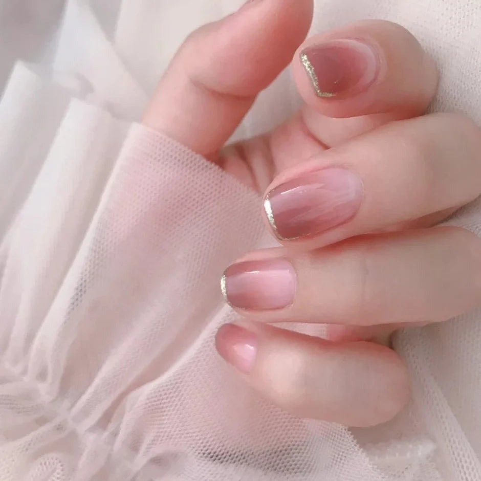Press-On Nail Set Glossy Reusable Salon-Quality