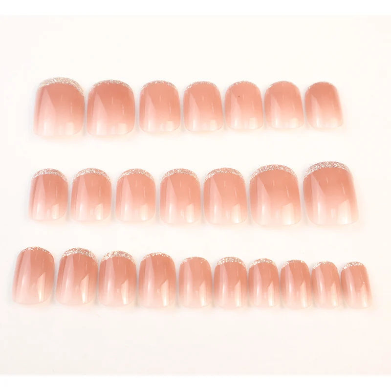 Press-On Nail Set Glossy Reusable Salon-Quality