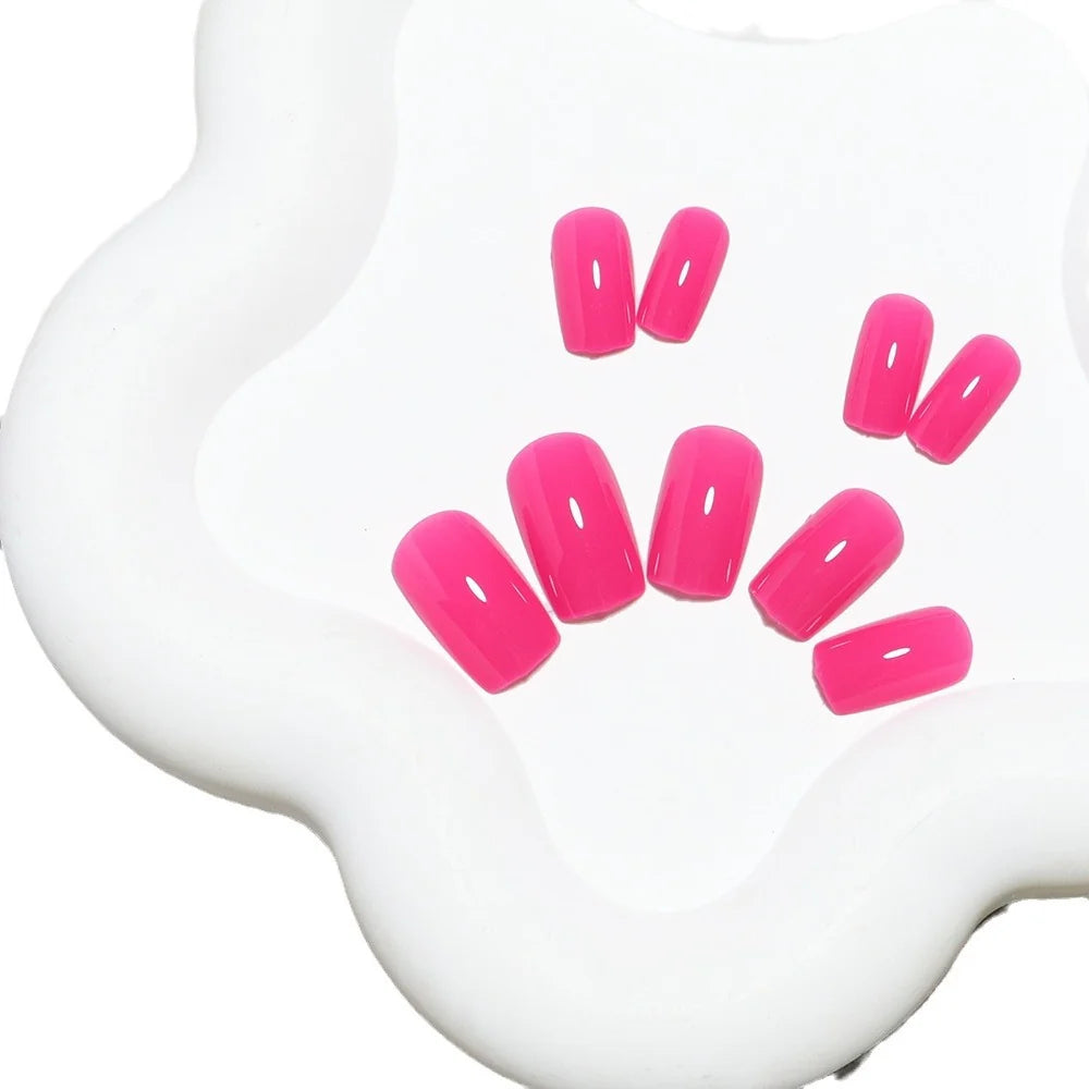Press-On Nail Set Glossy Sculpted Set of 24