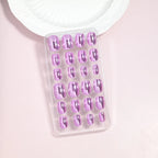 Press-On Nail Set Glossy Self-Adhesive Long-Lasting Set of 24