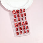 Press-On Nail Set Glossy Self-Adhesive Long-Lasting Set of 24