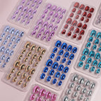 Press-On Nail Set Glossy Self-Adhesive Long-Lasting Set of 24