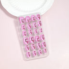 Press-On Nail Set Glossy Self-Adhesive Long-Lasting Set of 24