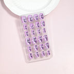 Press-On Nail Set Glossy Self-Adhesive Long-Lasting Set of 24