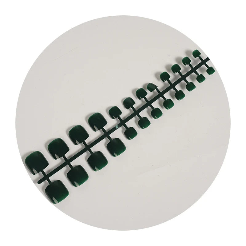 Press-On Nail Set Glossy Short Square Easy Application