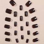 Press-On Nail Set Glossy Sparkling Finish Long-Lasting Wear