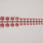 Press-On Nail Set Glossy Square Peel-And-Stick Reusable