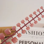 Press-On Nail Set Glossy Square Peel-And-Stick Reusable