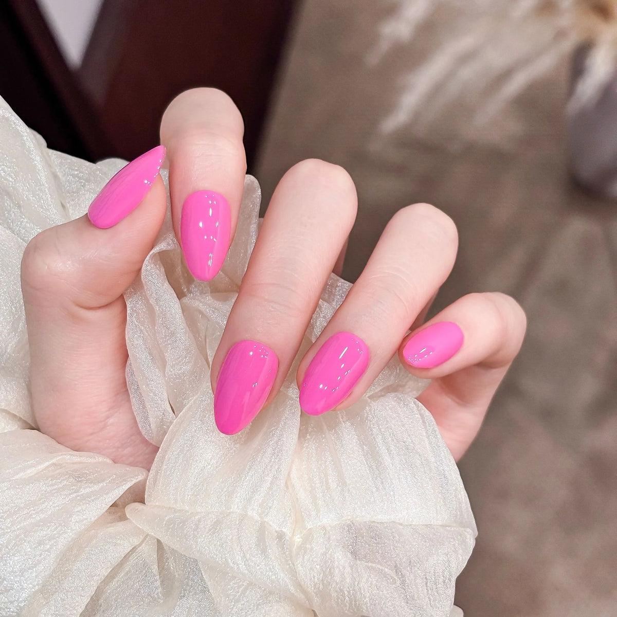 Press-On Nail Set Glossy Stiletto Long-Lasting Application Kit