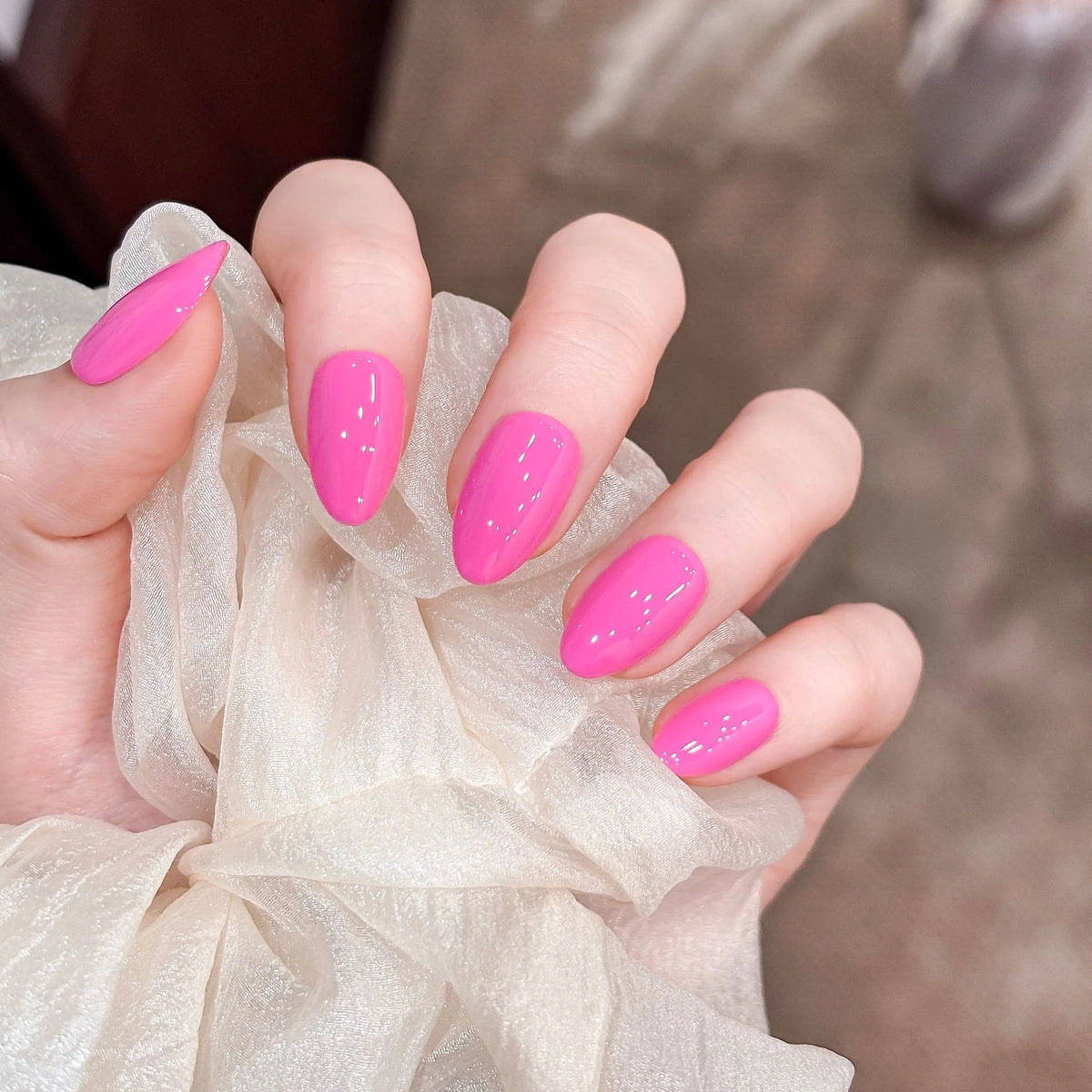 Press-On Nail Set Glossy Stiletto Long-Lasting Application Kit