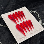 Press-On Nail Set Glossy Stiletto Reusable
